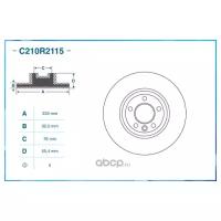 Диск тормозной CWORKS C210R2115