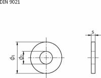 Шайба кузовная увеличенная А4 DIN9021 39,0 упаковка 1/10 shajba_39_A4_9021_upak