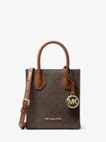 Сумка MICHAEL KORS коричневая в монограмму маленькая кросс-боди