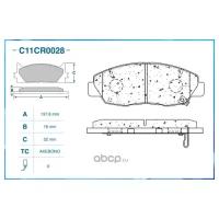 Колодки тормозные CWORKS C11CR0028