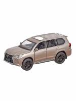 Модель машины Lexus LX570 1/32 (16см) свето-звуковые эффекты, инерция, золотистый, 1 шт