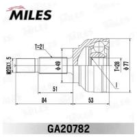 ШРУС RENAULT LOGAN 04-нар. MILES GA20782