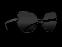 Титановые солнцезащитные очки GRESSO Gabriella - кошачий глаз / черные