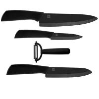 Набор керамических ножей 4 в 1 Xiaomi Huo Hou Nano Ceramic Knife Black