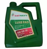 TATNEFT Масло Моторные Синтетические Татнефть Luxe Pao Sae 5W-30 Канистра 4 Л (Второй Номер 12116)