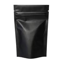 Пакет дой пак металлизированный черный матовый 50 шт с замком зип-лок 105х150 для специй чая кофе орехов и прочих продуктов