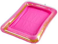 Детская надувная песочница для игр с кинетическим песком на даче и дома, 60х45 см, цвет ярко-розовый с блестками