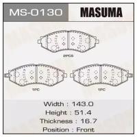 Колодки дисковые Masuma CHEVROLET/LACETTI/V1400, V1600, V1800, V2000 front MASUMA MS0130