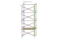 Леса строительные (ДхВ) 3х8 метра с 1 ярусом настилов