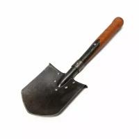 Лопата автомобильная, сапёрная, L = 51 см, деревянный черенок, без ручки