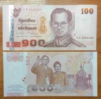 Таиланд 100 бат 2010 юбилейная 60 лет Королевской свадьбы UNC