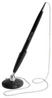 Ручка шариковая Silwerhof Stand черный d=0.7мм синие чернила индивидуальный пакет европодвес на подставке сменный стержень линия 0.5мм