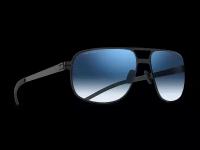 Титановые солнцезащитные очки GRESSO Manchester - квадратные / синие