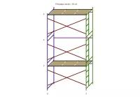 Леса строительные (ДхВ) 3х6 метра с 2 ярусами настилов