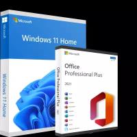 Microsoft Windows 11 Home + Microsoft Office 2021 Pro Plus (Ключи активации) PC версия