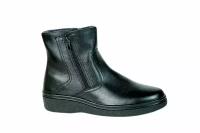 Мужские Ботинки зимние с натуральным мехом Модель 523, черные, 45 размер