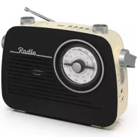 Радиоприемник Ritmix RPR-075 Beige Black, Bluetooth, usb, microSD, FM, AM, SW, АС-220 В, 450 мА, DC 3 В (2*D)