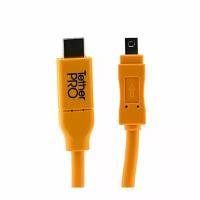 Кабель Tether Tools TetherPro USB-C to 2.0 Mini-B 8-Pin 4.6m Orange (CUC2615-ORG)