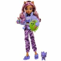 Кукла Monster High Клодин Вульф - Пижамная вечеринка с питомцем выпуск 2022 года, 26 см, HKY67