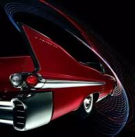 Плакат, постер на холсте 1958 Cadillac серии шестьдесят вторго года. автомобиль с откидным верхом, изображение машины. Размер 30 х 42 см