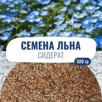 Лён семена 500 гр. сидерат медонос для улучшения почвы