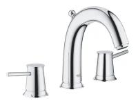 Смеситель для раковины GROHE BauClassic 20470000 двухвентильный, с донным клапаном, хром