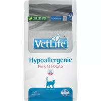 Farmina Vet Life Cat Hypoallergenic Pork & Potato сухой диетический корм для взрослых кошек при пищевой аллергии, со свининой и картофелем - 1,5 кг