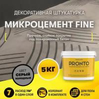 Декоративная сухая штукатурка микроцемент FINE PRONTO 5кг