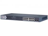 Интеллектуальный управляемый коммутатор с 16 * Gigabit PoE-портами Hikvision DS-3E1518P-SI