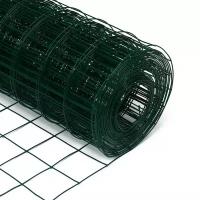 Сетка сварная с ПВХ покрытием, 10 х 1,5 м, ячейка 50 х 50 мм, d 1 мм, металл, Greengo