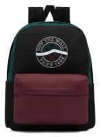 Рюкзак Vans Old Skool H2O Backpack, Black/Botanical Garden (черный, зеленый, бордовый)