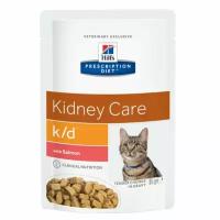Корм консервированный для кошек Хиллс Диета K/D лечение заболеваний почек, лосось, 85 г, 3 штуки