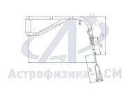 Кронштейн зеркала автобусный правый Volgabus/ПАЗ-3204 415.8201130-28 (Астрофизика-АСМ)