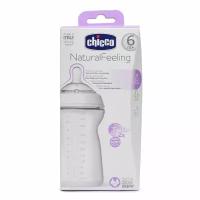 Chicco Natural Feeling бутылочка полипропиленовая + соска силиконовая с флексорами 6+ 330мл