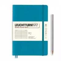 Блокнот Leuchtturm Medium, 61 лист, в линейку, синий океан, А5