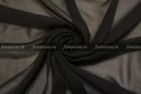 Ткань Шелковый жоржет чёрный, насыщенный, ш130см, 0,5 м