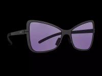 Титановые солнцезащитные очки GRESSO Vanessa - кошачий глаз / фиолетовые