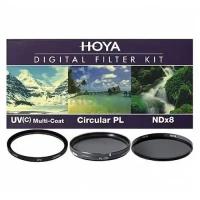 Набор из 3 фильтров Hoya (UV(C) HMC Multi, PL-CIR, NDX8) 55mm
