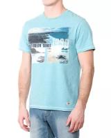 Мужская футболка WESTLAND W3397 AQUA_MELANGE голубая размер XL