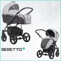 Детская коляска 2 в 1 Bebetto Bresso Limited (экокожа+ткань) 101_GREY