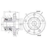 Ступица передняя в сборе L=R VW T5/Multivan 03- GANZ GIK05020 GANZ GIK05020