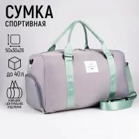 NAZAMOK Сумка спортивная Choose your way на молнии, отдел для обуви, цвет серый