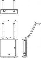 Радиатор отопителя салона opel astra f/vectra a 88-94 Sat ST-OP33-395-0 Opel: 1806116 1806002