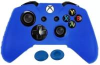 Силиконовый чехол + насадки на стики Case Blue для геймпада Microsoft Xbox Wireless Controller Синий (Xbox One)