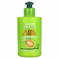 Garnier, Fructis, Sleek & Shine, несмываемый кондиционер для интенсивной разглаживания, вьющиеся, сухие, непослушные волосы, 300 мл (10,2 жидк. Унции)