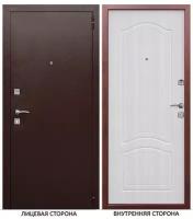 Дверь входная Ferroni Dominanta правая медный антик - белый ясень 860х2050 мм