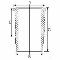 Гильза цилиндра GOETZE 4044197455966 PJ8DZK 4 2784141 14-670050-00