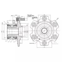 Ступица передняя в сборе L=R MITSUBISHI Pajero III/IV 00- GANZ GIK05025 GANZ GIK05025