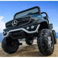 Детский электромобиль Багги Mercedes (P555BP) черный глянец (RiverToys), полноприводный, с пультом