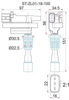 Катушка свечи Mazda ZL#, ZM# Familia BJ5# 98- ST- ZL01-18-100, STZL0118100 Sat ST- ZL01-18-100